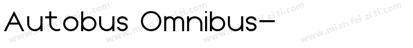 Autobus Omnibus字体转换